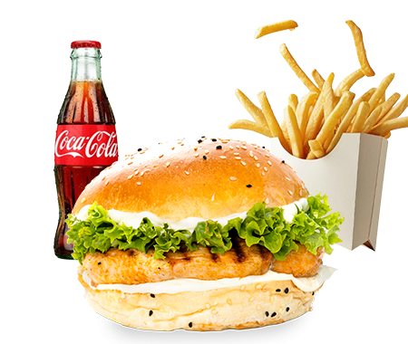 Chicken-Burger Menü